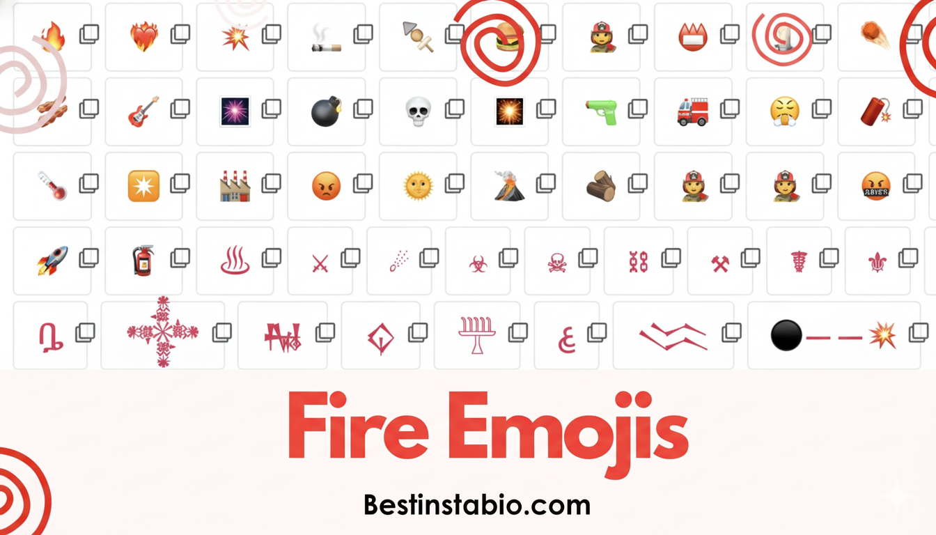 Fire Emoji Copy & Paste 🔥❤️‍🔥🧑‍🚒🎆 Ultimate Guide 2025