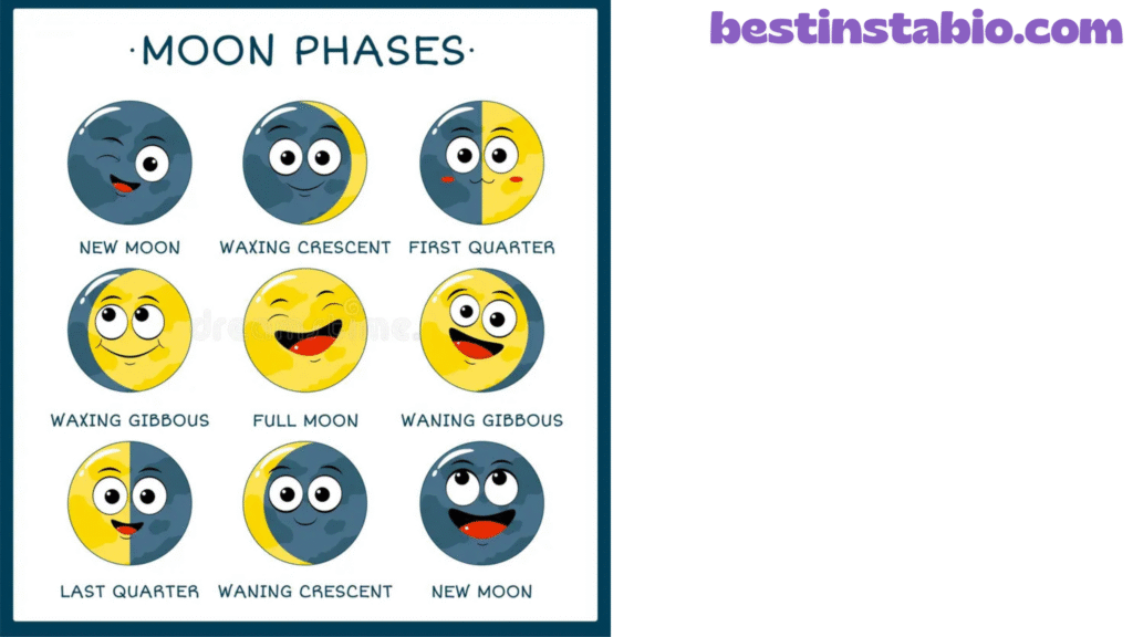 Phase of the Moon Today Emoji” Guide – Meaning, Uses & Real-Time Moon Phase Update